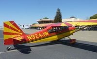 N924JW @ KRHV - A local 2000 American Champion 8KCAB parked at transient parking waiting to get all the papers filled out for its new tie down spot under the shelters at Reid Hillview Airport, CA. - by Chris Leipelt