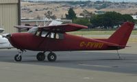 C-FVWU @ KRHV - A transient 1960 Cessna 175A Skylark in a bright maroon livery at the transient ramp at Reid Hillview Airport, CA. This is the 1st Canadian registered aircraft I've seen at KRHV. - by Chris Leipelt