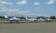 N333W @ KRHV - A transient 1979 Beechcraft Baron E-55 (GRECMAR AIR INC · WILMINGTON DE) visiting Reid Hillview Airport, CA with another Bonanza and Lanciar. - by Chris Leipelt