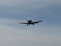 N8667H @ SZP - 1947 North American NAVION, Continental IO-520 285 Hp upgrade, Young Eagles flight, on final Rwy 04 - by Doug Robertson