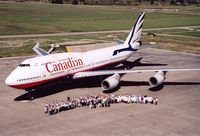 C-GMWW @ YVR - This is the Official photo by Canadian Airlines in appreciation of all Canadian Airlines back-shop(APU shop,Accessory Shop,etc) employees. All employees received a copy.Photo taken from Canadian Airlines hangar roof,YVR. Aug.2000