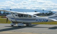N3535M @ KRHV - 9 days after I took this photo of a  local Cessna 206H (used for ariel photography) this airplane had a tragic crash in Redding, CA. Copy & paste the link for info: http://www.thekathrynreport.com/2015/04/accident-occurred-april-18-2015-in.html - by Chris Leipelt