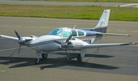 N333W @ KRHV - A transient 1979 Beechcraft Baron E-55 (GRECMAR AIR INC - WILMINGTON, DE) parked at transient parking at Reid Hillview Airport, CA. - by Chris Leipelt