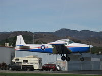 N91689 @ SZP - 1946 North American NAVION, Continental E225 upgrade, landing Rwy 04 - by Doug Robertson