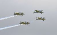 G-SOUT @ EGFH - In the number 3 slot in the formation as Team Raven return from their display on the first day of the Weston-super-Mare air show. - by Roger Winser