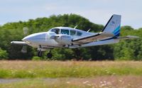 G-BMFD @ EGFH - Visiting Piper Aztec camera-ship departing Runway 22. Operated by Giles Aviation Ltd. - by Roger Winser