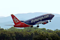OM-CLA @ LOWW - Boeing 737-322 [24245] (SkyEurope Airlines) Vienna-Schwechat~OE 13/07/2009 - by Ray Barber