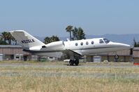N525LK @ KRHV - A local 1997 Cessna Citation Jet 1 landing on runway 31R at Reid Hillview Airport, CA. I've been waiting a few months to see this Citation and I finally got my chance today. - by Chris Leipelt