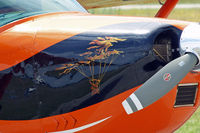 OE-KFG @ LOAN - Cessna 182J Skylane [182-57234] Wiener Neustadt-Ost~OE 12/07/2009. Showing the nose artwork.