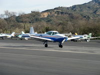 N91689 @ SZP - 1946 North American NAVION, Continental E225 upgrade, many mods, landing roll Rwy 22 - by Doug Robertson