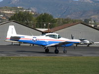 N91689 @ SZP - 1946 North American NAVION, Continental E225 upgrade, many mods, landing roll Rwy 04, arriving from WHP - by Doug Robertson