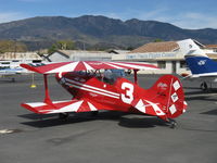 N2968G @ SZP - 1966 Pitts SPECIAL, Lycoming O-290, Experimental class biplane with racing number 3 - by Doug Robertson