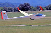 D-KLTM @ LFMX - ASG29, coded MS, seen departing on aerotow.