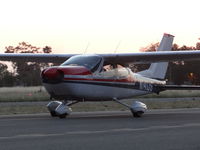 N141JG @ KRHV - A transient 1968 Cessna 177 Cardinal taxing out for departure just as the sun sets at Reid Hillview Airport, CA. - by Chris Leipelt