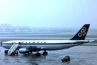 SX-BEC @ EGLL - SX-BEC   Airbus A300B4-103 [056] (Olympic Airways) Heathrow~G 30/05/1982. From a slide. - by Ray Barber