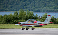 G-CENW @ EGEO - Landing on Runway 19 at Oban Airport.
