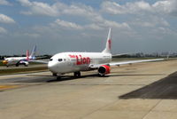 HS-LTP @ DMK - Thai Lion Air is a joint venture with Indonesian based Lion Air servicing the Thai domestic market. - by Jean M Braun