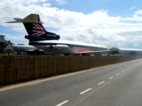 G-AWZK @ EGCC - On display at the visitors centre at Manchester Airport - by Guitarist