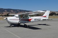 N54102 @ E16 - A 1981 Cessna 172P from nearby Reid Hillview Airport sitting on the Magnum Aviation ramp after crashing into a tree and damaging its wing at South County Airport, CA. - by Chris Leipelt