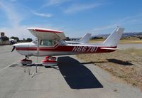 N66781 @ E16 - A local 1974 Cessna 150 used for flight training for Magnum Aviation parked at South County Airport, CA. - by Chris Leipelt