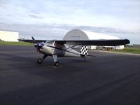 C-FHOM @ CYQG - 1939 Luscombe 8A at Windsor Airport, Ontario - by Ken Stephens
