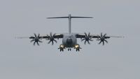 ZM403 @ EGFH - RAF Atlas C.1 aircraft coded 403, the latest addition to the Brize Norton Transport Wing makes an approach for a low pass over Runway 22.. - by Roger Winser