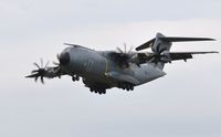 ZM403 @ EGFH - RAF Atlas C.1 aircraft coded 403, the latest addition to the Brize Norton Transport Wing makes a low pass over Runway 22. - by Roger Winser