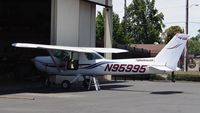 N95995 @ KRHV - A transient 1985 Cessna 152 from nearby San Carlos, CA visiting Reid Hillview Airport, CA for avionics work. - by Chris Leipelt