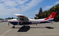 N6183E @ KRHV - A locally based 1983 Cessna 182R owned by the California Civil Air Patrol taxing out for a VFR departure at Reid Hillview Airport, CA. - by Chris Leipelt