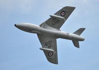 G-BVGH - Off airport. Ex-RAF Hunter XL573 was displayed by 'Viper 1' on the first day of the Wales National Airshow held over Swansea Bay. - by Roger Winser
