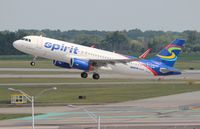N628NK @ DTW - Spirit - by Florida Metal