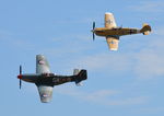 G-AWHE @ EGSU - 45. G-AWHE and G-SHWN preparing for The Flying Legends Air Show, July 2015.