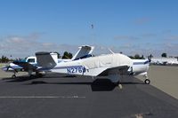 N2769T @ KRHV - A transient 1967 Beechcraft V35 Bonanza (Carlsbad, CA) parked at transient parking at Reid Hillview Airport, CA. - by Chris Leipelt