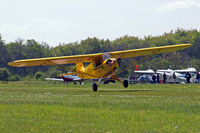 G-ATKI @ EGHP - Piper J-3C-65 Cub [17545] Popham~G 03/05/2014 - by Ray Barber