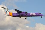G-JEDU @ EGCC - Flybe DHC8 in purple suit. - by FerryPNL