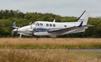 M-TSRI @ EGFH - Visiting King Air GTI operated by Timpson Ltd. departing Runway 22. - by Roger Winser