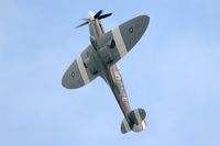 F-AZJS @ LFRN - Supermarine 389 Spitfire PR XIX, On display, Rennes-St Jacques airport (LFRN-RNS) Air show 2014 - by Yves-Q