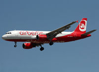 OE-LEN @ LEBL - Landing rwy 25R in full Air Berlin c/s - by Shunn311