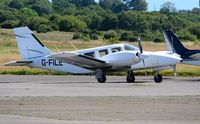 G-FILE @ EGFH - Visiting Piper Seneca II. - by Roger Winser