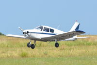 G-AVWA @ EGSV - Landing at Old Buckenham.