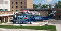 N176BA @ KBEH - Aero Med picking up patient at Lakeland Saint Joseph, MI, transporting to Spectrum Grand Rapids. - by Mark Parren  269-429-4088