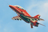 XX242 @ EGVA - Hawk T.1, practicing for RIAT 2015, seen over the domestic site at RAF Fairford.