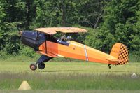 F-AZTT @ LFFQ - CASA 1-131E Jungmann, Landing rwy 28, La Ferté-Alais airfield (LFFQ) Airshow 2015 - by Yves-Q