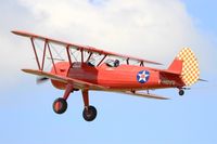 F-HDVD @ LFFQ - Boeing A75N1 (PT17), Take off rwy 28, La Ferté-Alais airfield (LFFQ) Airshow 2015 - by Yves-Q