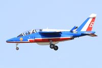 E73 @ LFOT - Dassault-Dornier Alpha Jet E (F-TENE), Athos 06 of Patrouille de France 2015, Short approach rwy 02, Tours Air Base 705 (LFOT-TUF) Air show 2015 - by Yves-Q