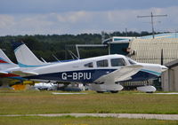 G-BPIU @ EGTF - Cherokee Warrior II at Fairoaks. Ex N3028T. - by moxy