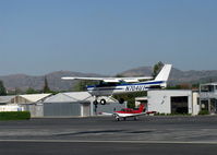 N704UT @ SZP - 1976 Cessna 150M, Continental O-200 100 Hp, landing Rwy 22 - by Doug Robertson