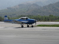 N8667H @ SZP - 1947 North American NAVION, Continental IO-520 285 Hp upgrade, landing roll Rwy 22, Young Eagles flight - by Doug Robertson
