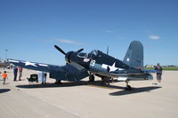 N451FG @ KCID - Parked for display - by Glenn E. Chatfield