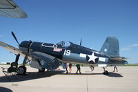 N451FG @ KCID - Parked for display - by Glenn E. Chatfield